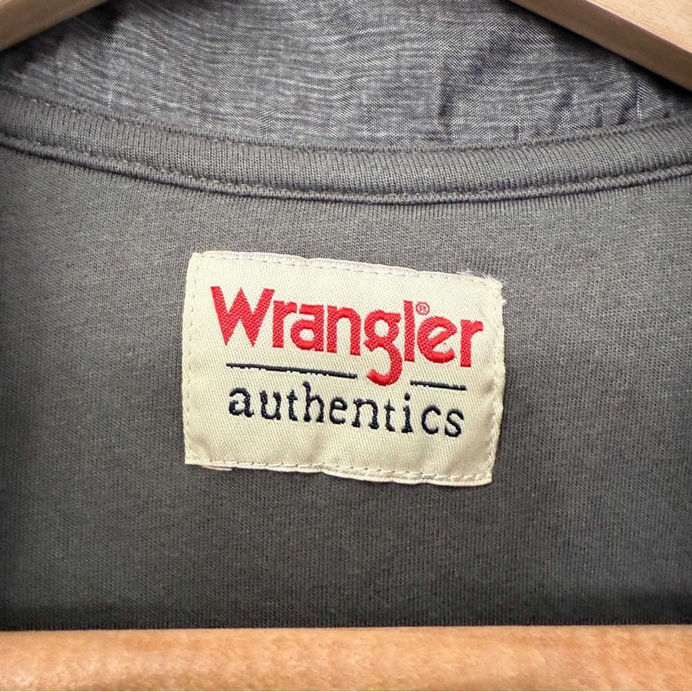 EUC🌟 Men’s Wrangler Olive Green Quarter Zip Sweater Relaxed Fit - Picture 7 of 8